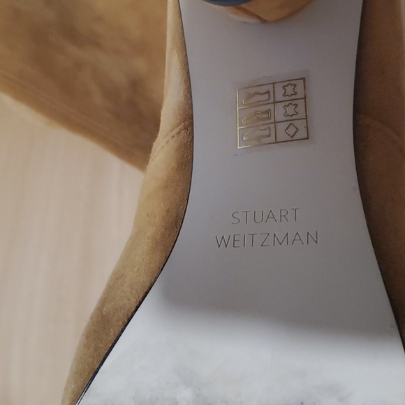 Stuart weitzman over the knee sued and leather boots size 37 camel color - Picture 5 of 6